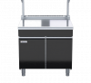 waldorf bold btlb8900s-cd - 900mm bench top with salamander support low back version - cabinet base