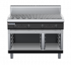 waldorf bold ch8120gh-cb-b0 1200mm gas chargrill / barbecue on cabinet base with high splashback