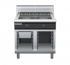 waldorf cue ch8900edh-cb-c0 900mm electric chargrill / barbecue on cabinet base with high splashback