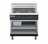 waldorf bold ch8900edh-ob-b0 900mm electric chargrill / barbecue on open base with high splashback