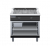 waldorf bold ch8900edl-ob-b0 900mm electric chargrill / barbecue on open base with low splashback
