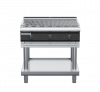 waldorf cue ch8900gl-ls-c0 900mm gas chargrill / barbecue on leg stand with low splashback