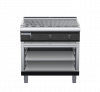 waldorf bold ch8900gl-ob-b0 900mm gas chargrill / barbecue on open base with low splashback