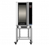 turbofan eht10-l and skeht10 stand - 10 half size sheet pan touch screen electric humidified holding cabinet on a stainless steel stand
