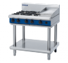 blue seal evolution series g516c-ls - 900mm gas cooktop  leg stand