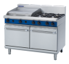 blue seal evolution series g528b - 1200mm gas range double static oven