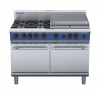 blue seal evolution series g528b - 1200mm gas range double static oven