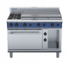 blue seal evolution series ge58a - 1200mm gas range electric convection oven