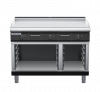waldorf bold gp8120el-cb-b0 1200mm electric griddle on cabinet base with low splashback