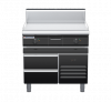 waldorf bold gp8900eh-rb-b0 900mm electric griddle on refrigerated base with high splashback