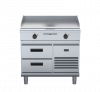 waldorf 800 series gpl8900e-rb - 900mm electric griddle low back version - refrigerated base