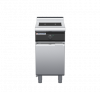 waldorf cue in8100lf-cd-c0 450mm electric induction cooktop on cabinet base with door and low splashback