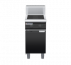 waldorf bold in8200hf-cd-b0 450mm electric induction cooktop on cabinet base with door and high splashback