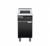 waldorf bold in8200lr2-cd-b0 450mm electric induction cooktop on cabinet base with door and low splashback