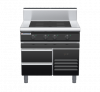 waldorf bold in8400hf-rb-b0 900mm electric induction cooktop on refrigerated base with high splashback