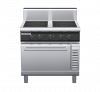 waldorf cue in8410echr3-c0 900mm induction oven range electric convection oven with high splashback