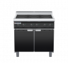 waldorf bold in8600lr2-cd-b0 900mm electric induction cooktop on cabinet base with door and low splashback