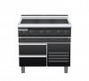waldorf bold in8600lr2-rb-b0 900mm electric induction cooktop on refrigerated base with low splashback