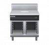 waldorf cue rn8100gh-cb-c0 900mm gas target top on cabinet base with high splashback