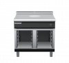 waldorf bold rn8100gl-cb-b0 900mm gas target top on cabinet base with low splashback