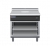 waldorf cue rn8100gl-ob-c0 900mm gas target top on open base with low splashback