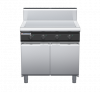 waldorf cue rn8104eh-cd-c0 900mm electric solid top on cabinet base with door and high splashback