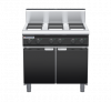 waldorf bold rn8600eh-cd-b0 900mm electric cooktop sealed hobs on cabinet base with door and high splashback