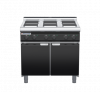 waldorf bold rn8600el-cd-b0 900mm electric cooktop sealed hobs on cabinet base with door and low splashback