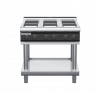waldorf cue rn8600el-ls-c0 900mm electric cooktop sealed hobs on leg stand with low splashback