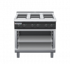 waldorf cue rn8600el-ob-c0 900mm electric cooktop sealed hobs on open base with low splashback