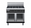 waldorf bold rn8600gh-cb-b0 900mm gas cooktop on cabinet base with high splashback