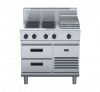 waldorf 800 series rn8603e-rb - 900mm electric cooktop  refrigerated base