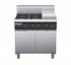 waldorf cue rn8603gh-cd-c0 900mm gas cooktop oncabinet base with door and high splashback