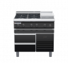 waldorf bold rn8603gl-rb-b0 900mm gas cooktop on refrigerated base with low splashback