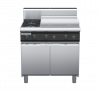 waldorf cue rn8606gh-cd-c0 900mm gas cooktop oncabinet base with door and high splashback