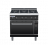 waldorf bold rn8610gcl-b0 900mm gas oven range with low splashback