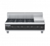 waldorf cue rn8803gh-b-c0 1200mm gas cooktop bench model with high splashback