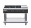 waldorf cue rn8803gl-ls-c0 1200mm gas cooktop on leg stand with low splashback