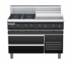 waldorf bold rn8806gh-rb-b0 1200mm gas cooktop on refrigerated base with high splashback