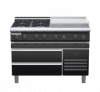 waldorf bold rn8806gl-rb-b0 1200mm gas cooktop on refrigerated base with low splashback
