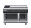waldorf cue rn8809gl-cb-c0 1200mm gas cooktop on cabinet base with low splashback