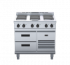 waldorf 800 series rnl8600se-rb - 900mm electric cooktop sealed hobs  low back version - refrigerated base
